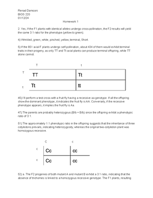 Bio - Syllabus - Syllabus for Bios 220 - Genetics – Spring 2022 CRNs ...