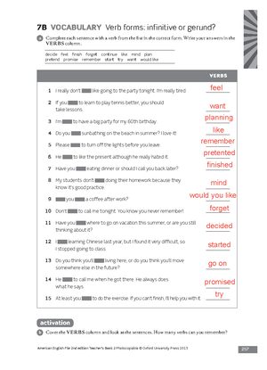 Grammar File 7A - 180 American English File 2nd edition Teacher’s Book ...