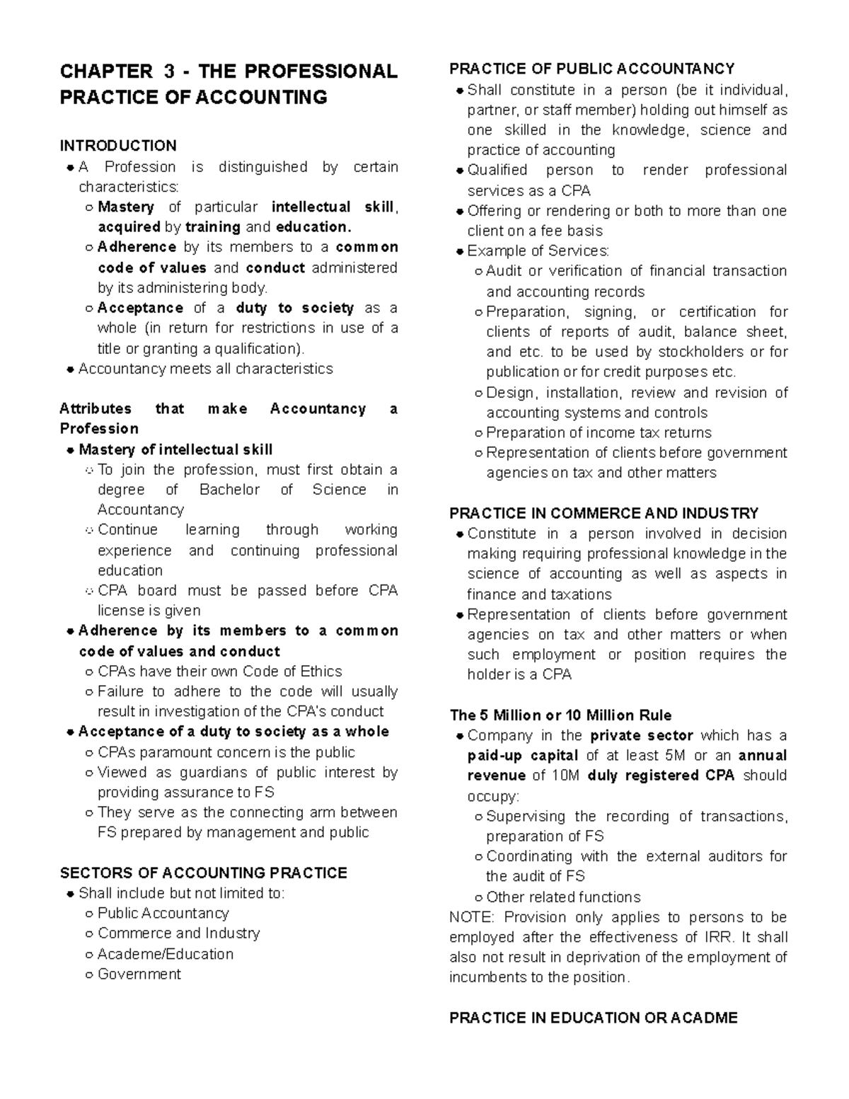 Audit And Assurance Principles - Chapter 3 - CHAPTER 3 - THE ...