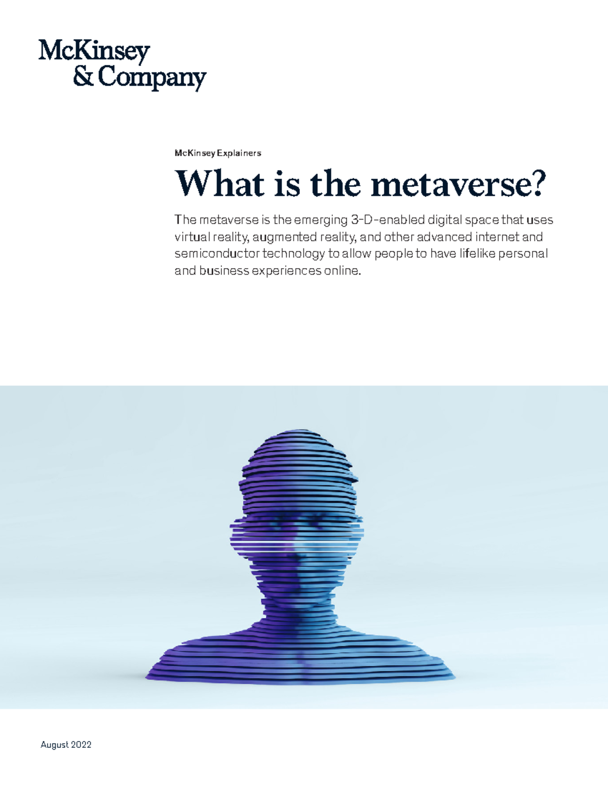 What is the metaverse - August 2022 McKinsey Explainers What is the ...