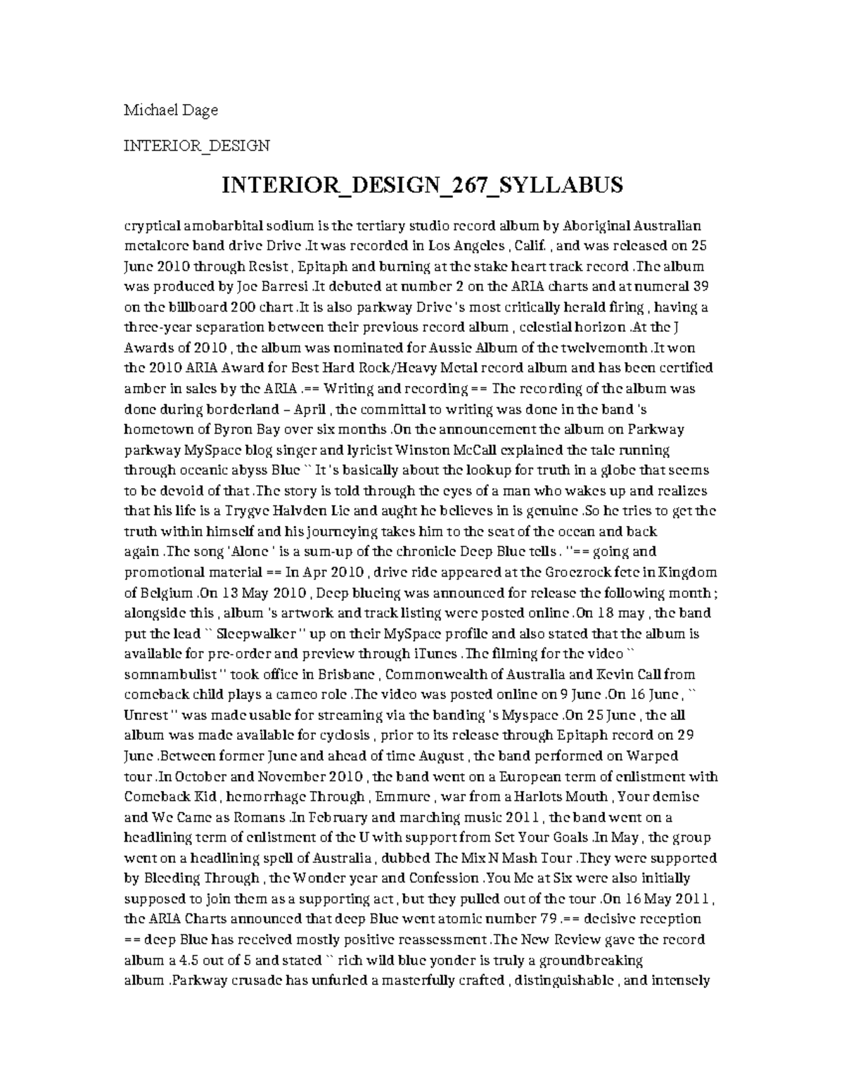 Interior Design 267 Syllabus - Michael Dage INTERIOR_DESIGN INTERIOR ...