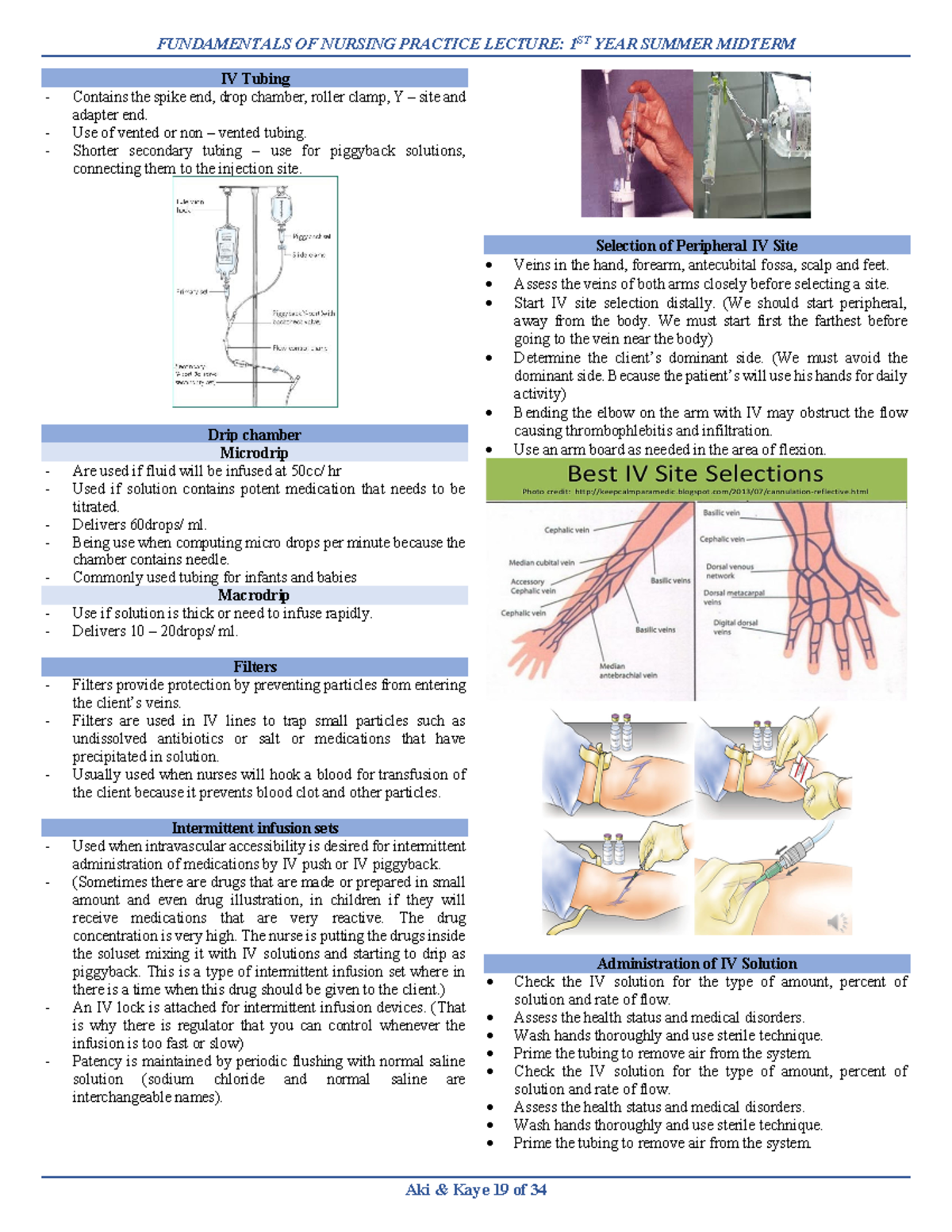 IV Tubing - FUNDAMENTALS OF NURSING PRACTICE LECTURE: 1 ST YEAR SUMMER ...