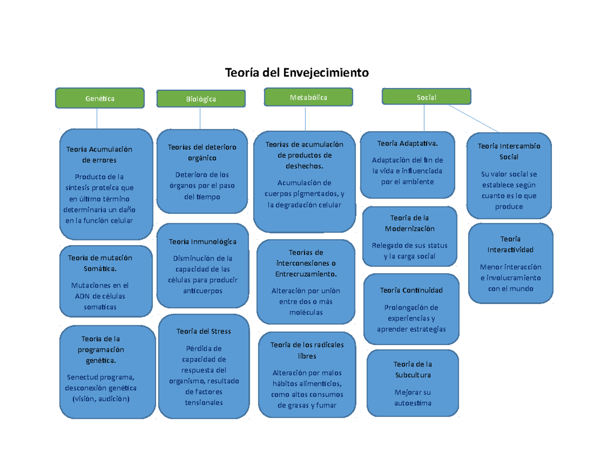 357162670 Mapa Conceptual De La Teoria Del Envejecimiento - Teoría Del ...