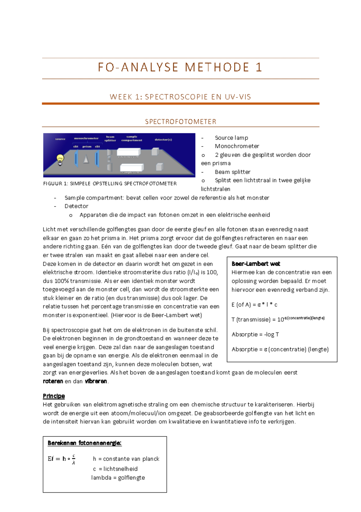 Samenvatting Analyse Methode I Lesmateriaal - F O - A N A L Y S E M E T ...