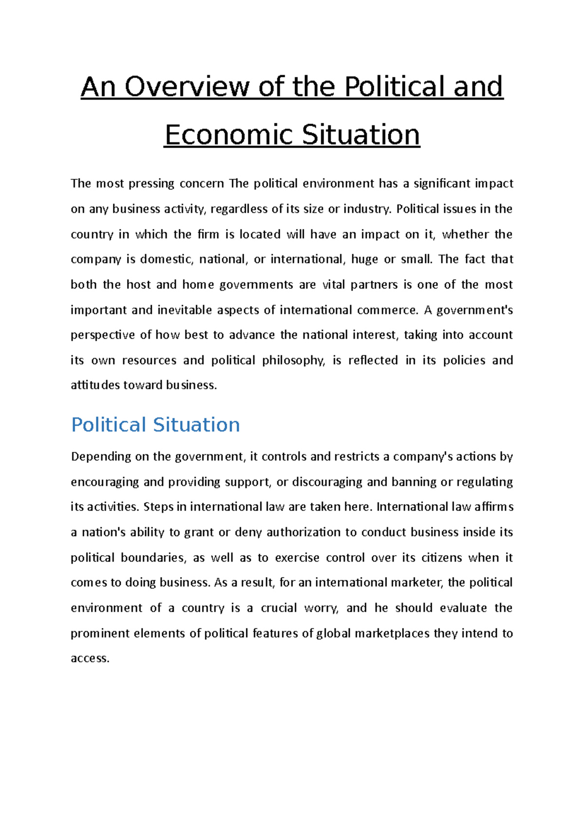 an-overview-of-the-political-and-economic-situation-political-issues