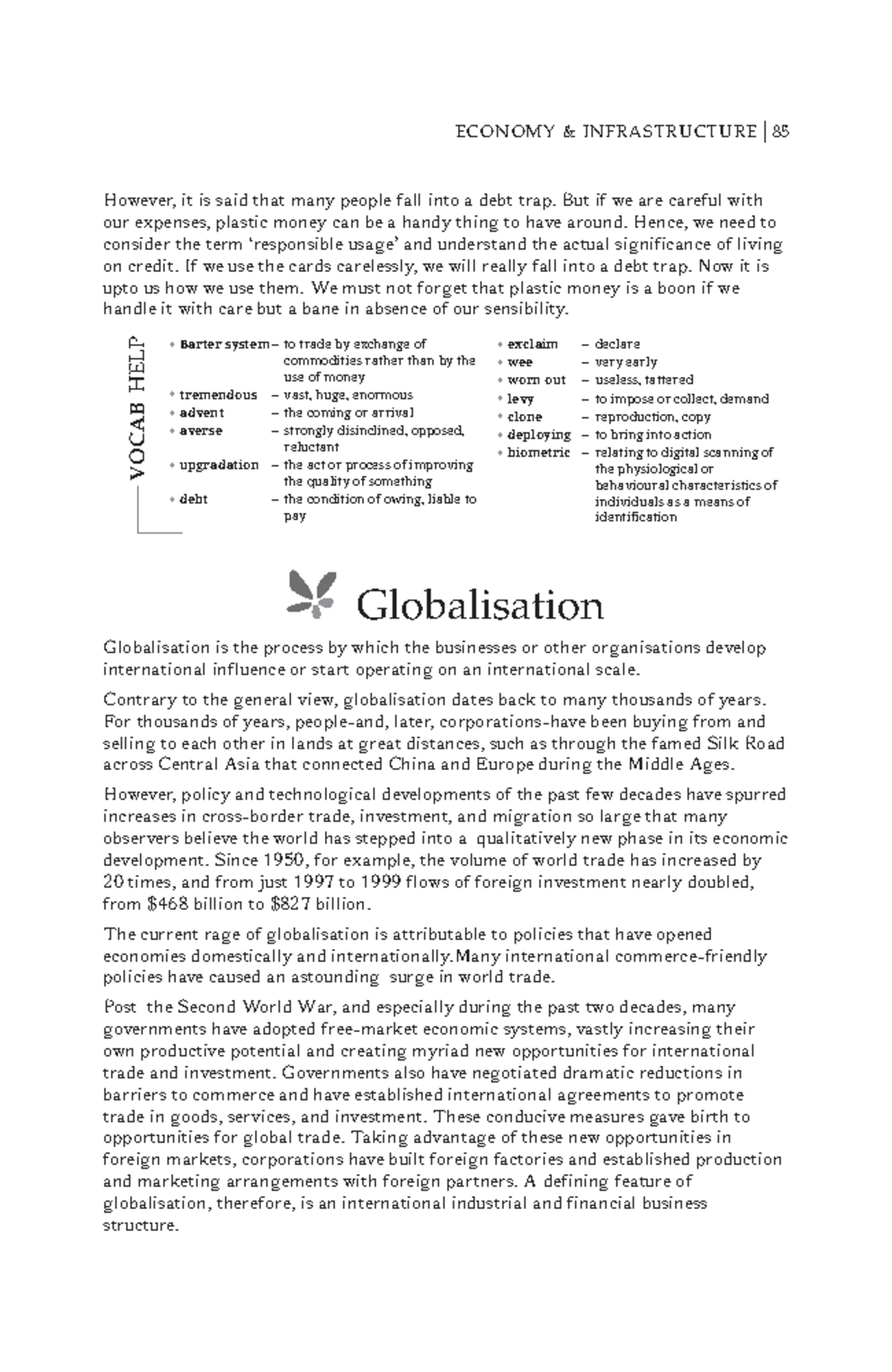 Topic Globalization E Commerce And Two Other Topics Covered With 