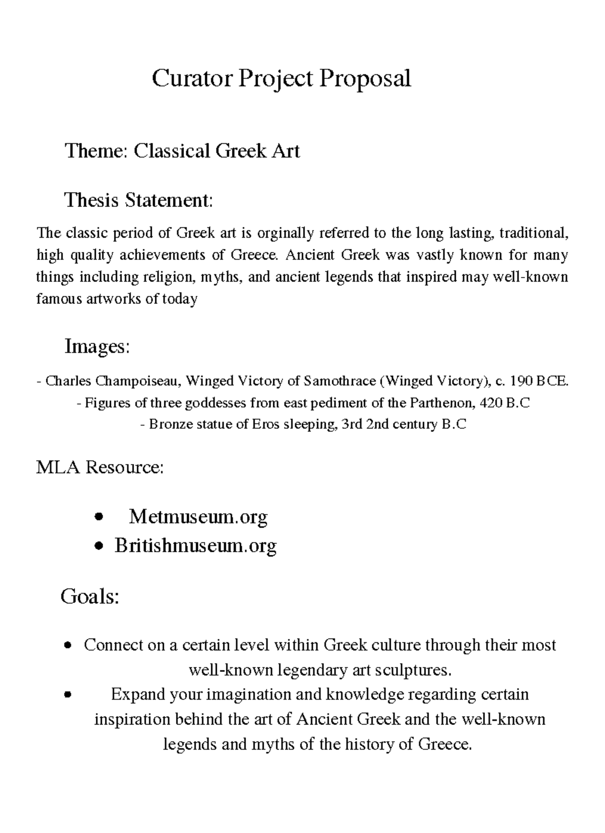 Curator Project - Ancient Greek was vastly known for many things ...