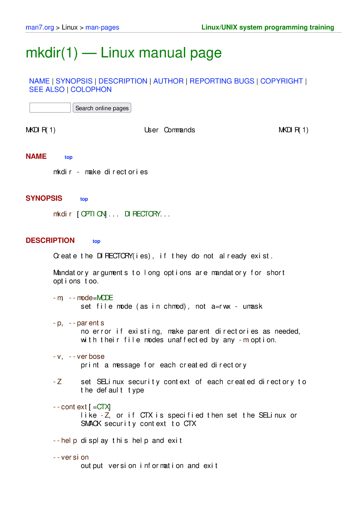 linux-man-mkdir-man7-linux-man-pages-linux-unix-system