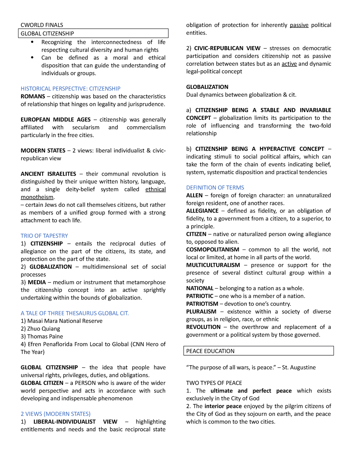 Cworld- Finals-notes - none - Advance Financial Accounting and ...