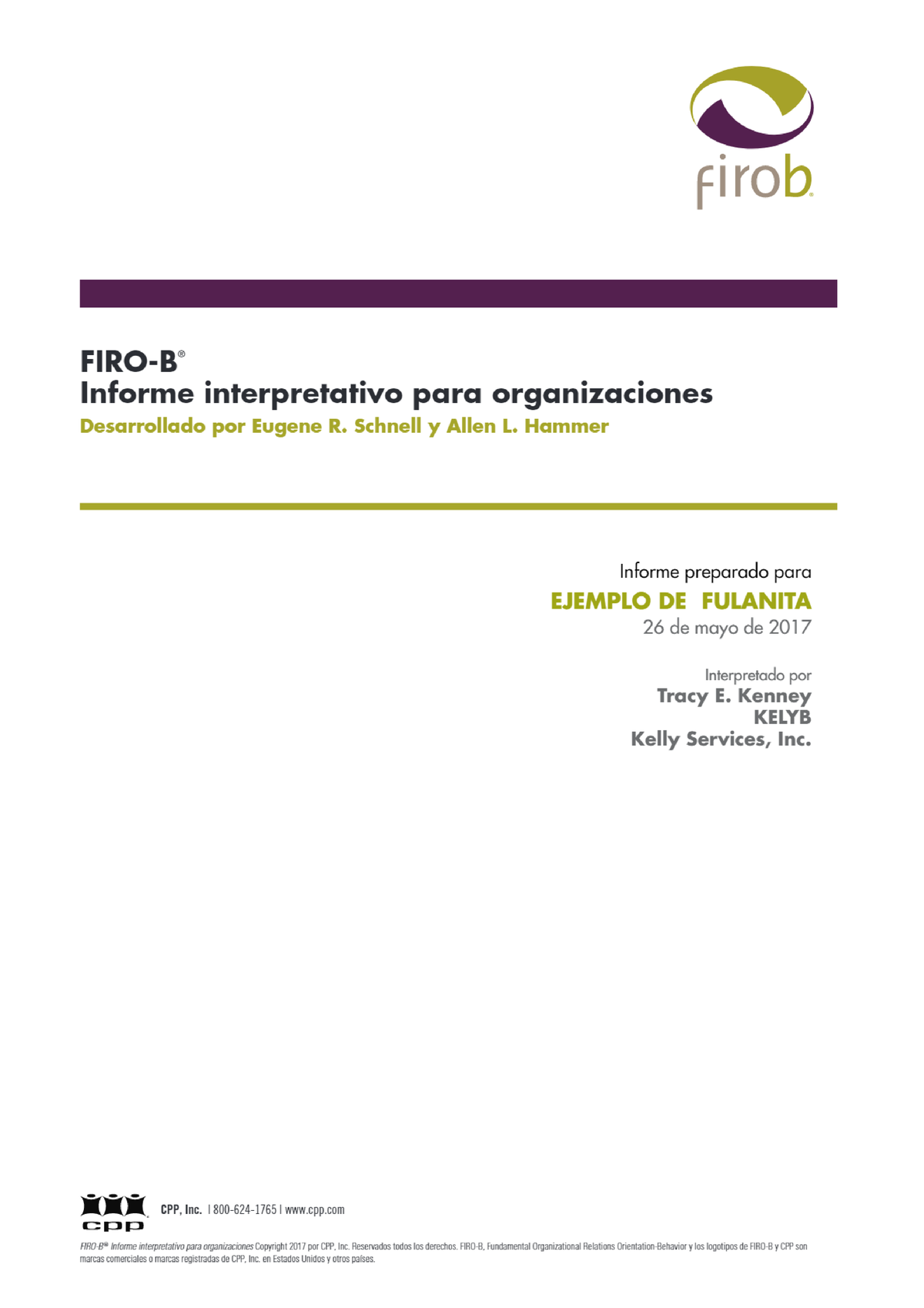 FIRO-B Informe Interpretativo Para Organizaciones - PDF Descargar Libre ...