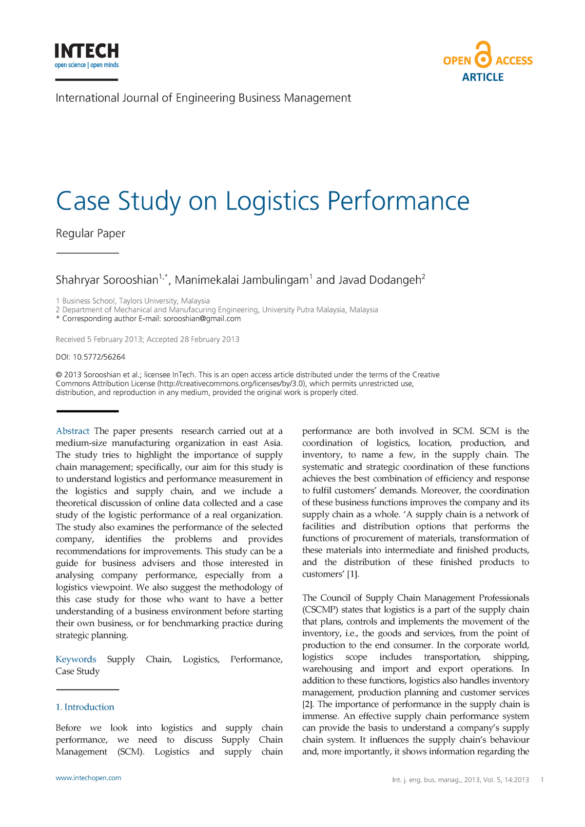 supply chain management and logistics case study