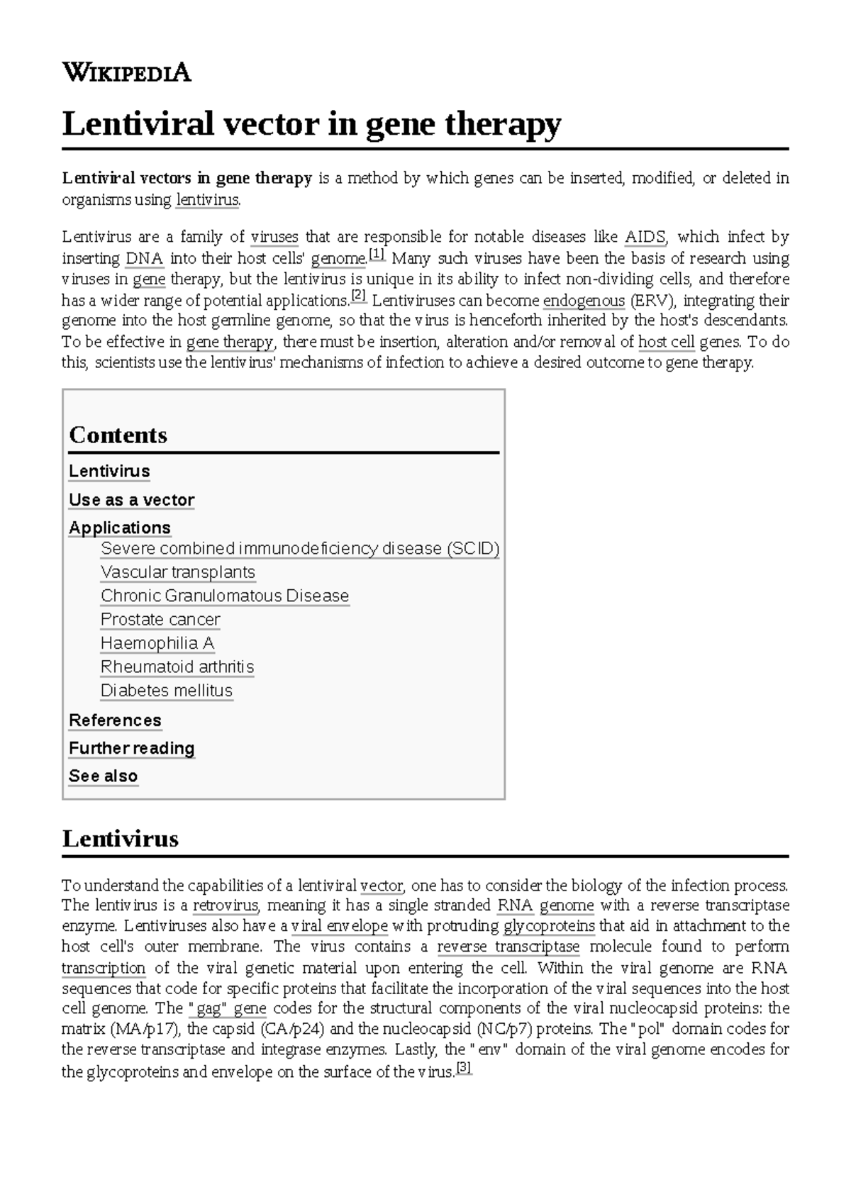 Lentiviral vector in gene therapy - Lentiviral vector in gene therapy ...