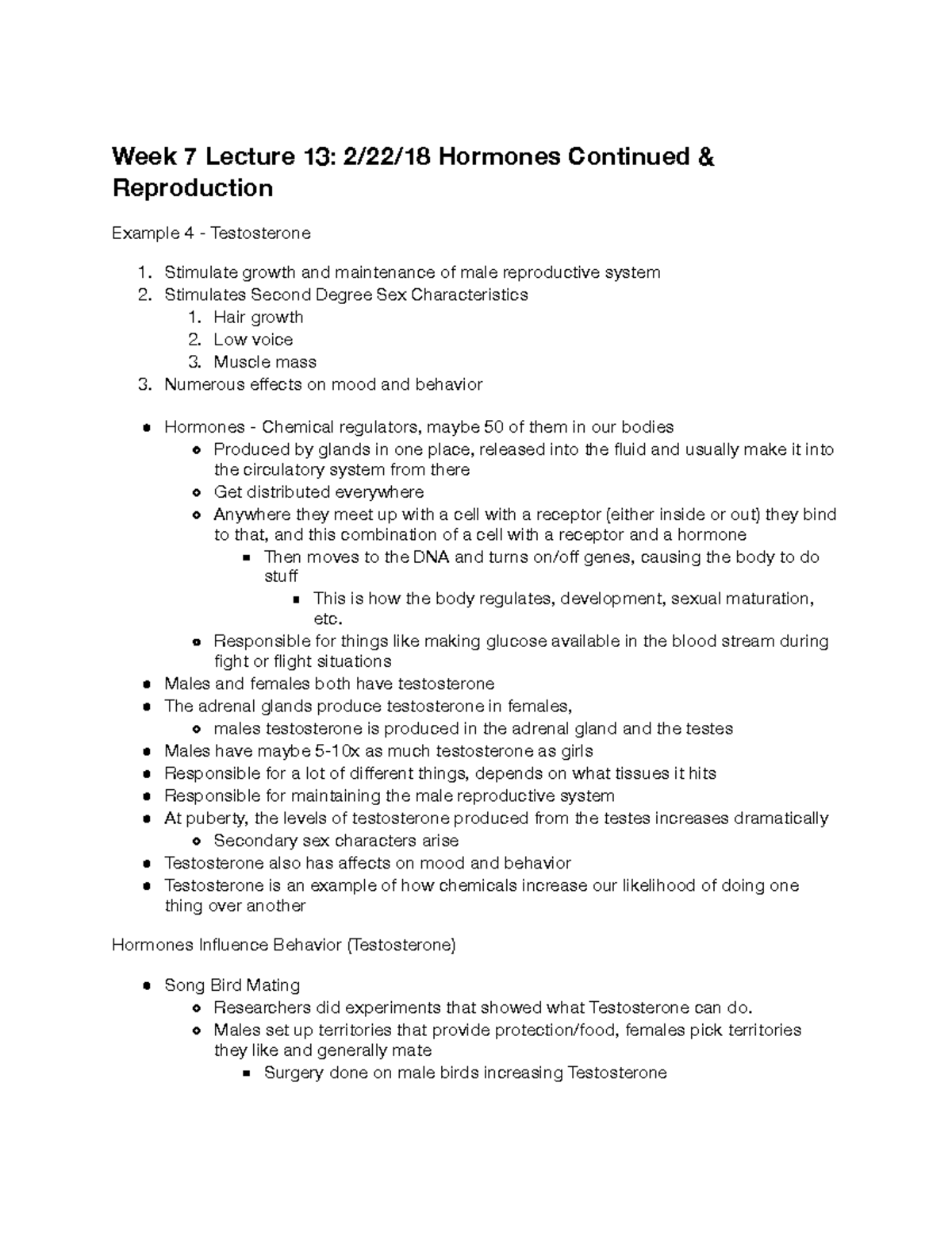 Life Sci 15 - Week 7 Lecture 13 - Lecture Notes - Week 7 Lecture 13: 2 ...