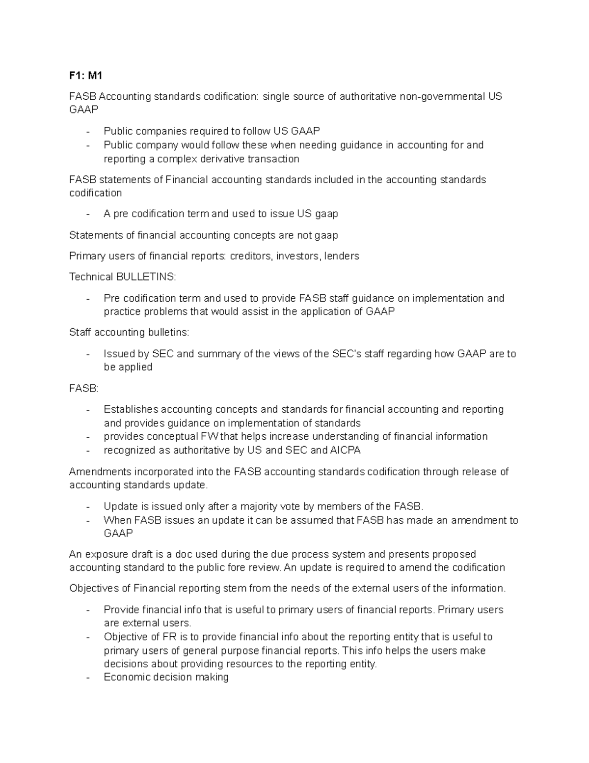 FAR modules - Bisk Cpa Review 42Nd Far Volume - F1: M FASB Accounting ...