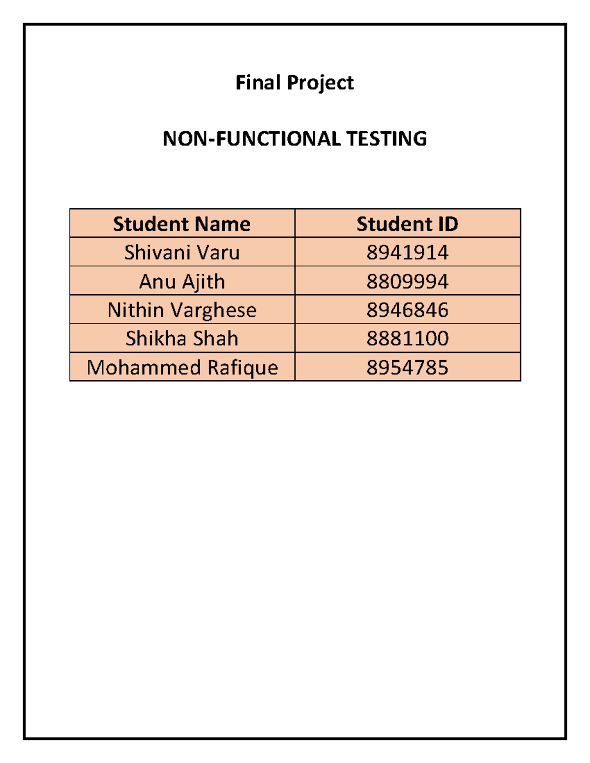 Final Project Non Functional Testing - Final Project NON-FUNCTIONAL ...