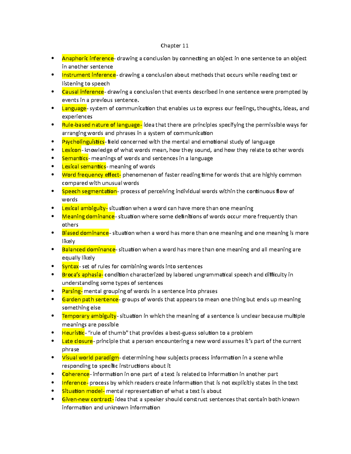 Chapter 11 - Chapter 11 Anaphoric inference- drawing a conclusion by ...