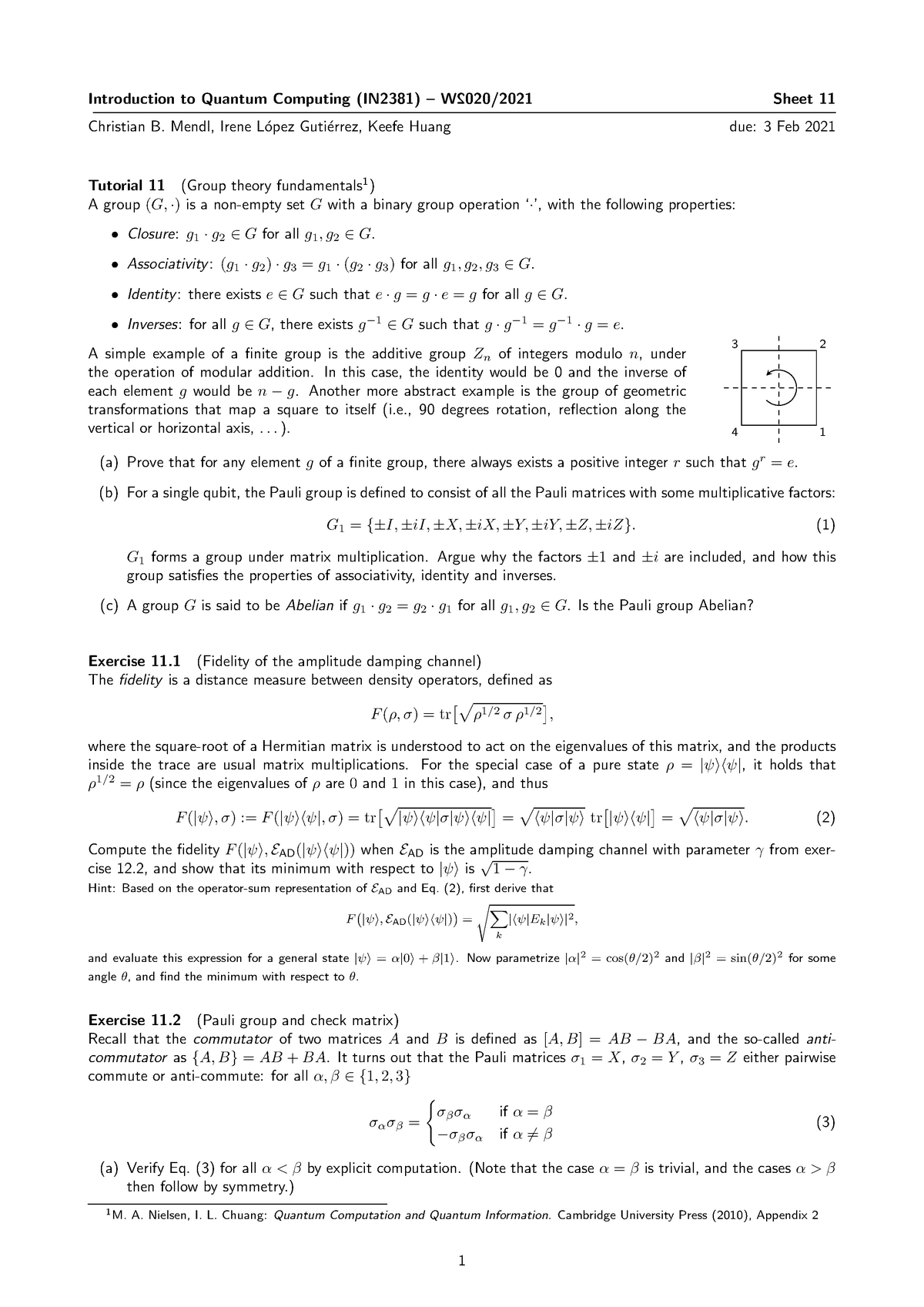 exercises Sheet 11 - Introduction to Quantum Computing (IN2381) – W 2 ...