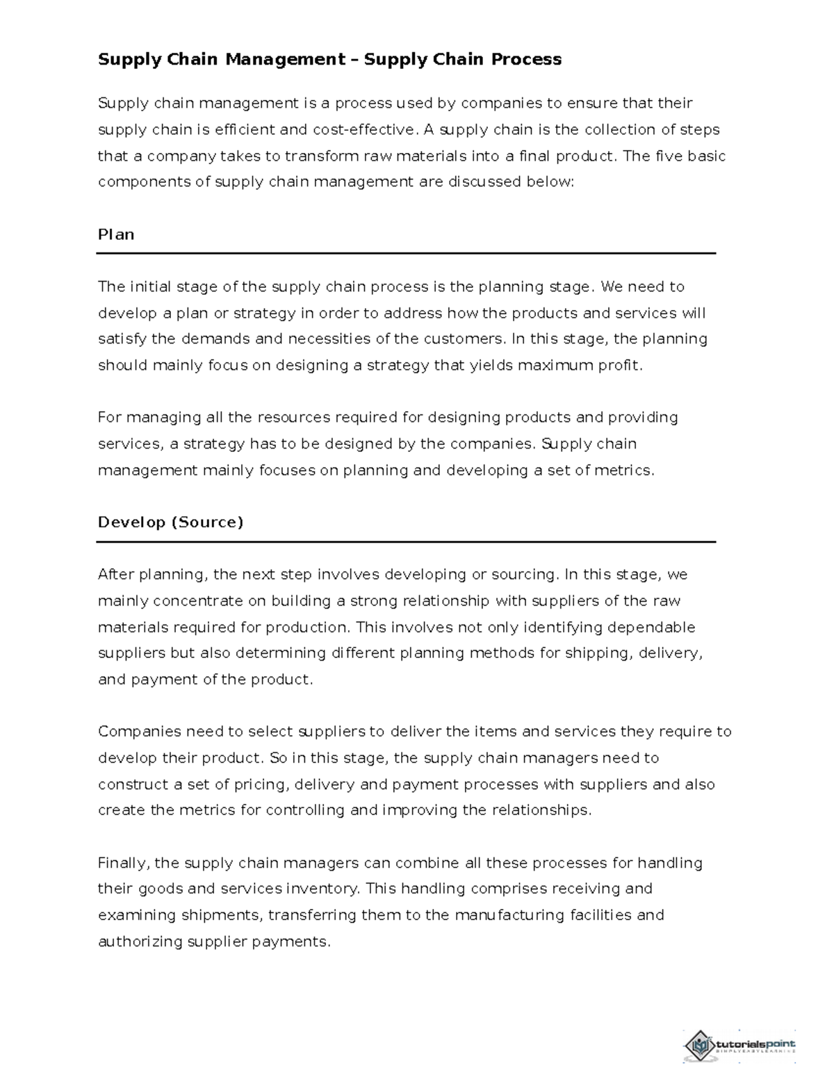 Week 3.1 Supply Chain Process - Supply Chain Management – Supply Chain ...