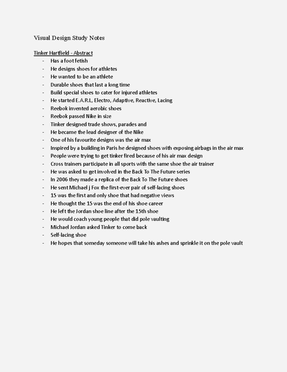 Visual Design Study Notes - Visual Design Study Notes Tinker Hartfield ...