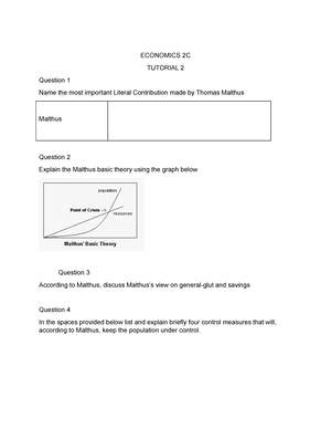 Tutorial 2 memo - Tut questions and answers - School of Economics ...