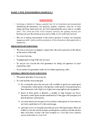 Module I- Part 1 - Lecture Notes - CET205 Surveying & Geomatics (Module ...