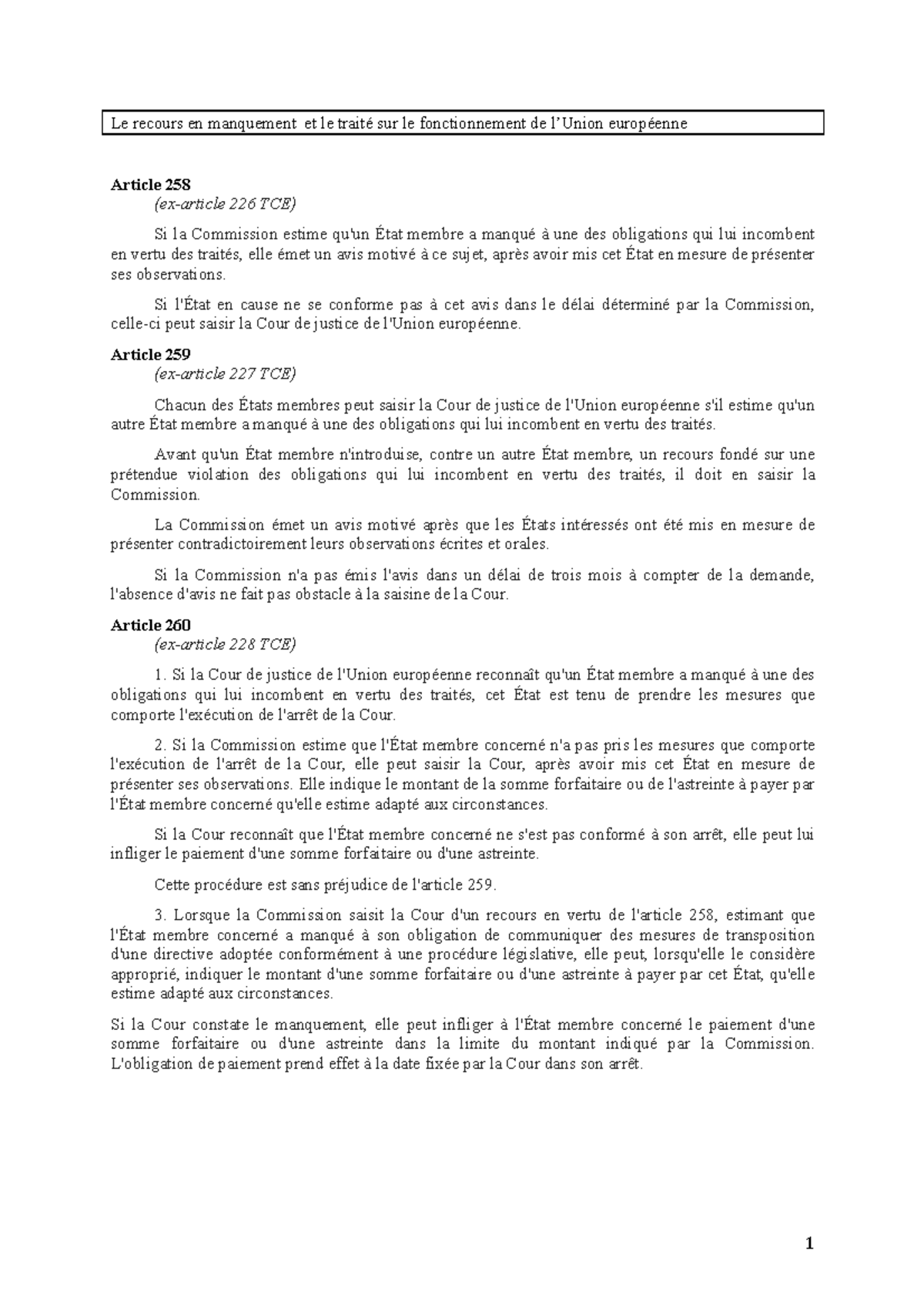 Recours En Manquement Def – Recours En Manquement Sur Manquement – FJCY