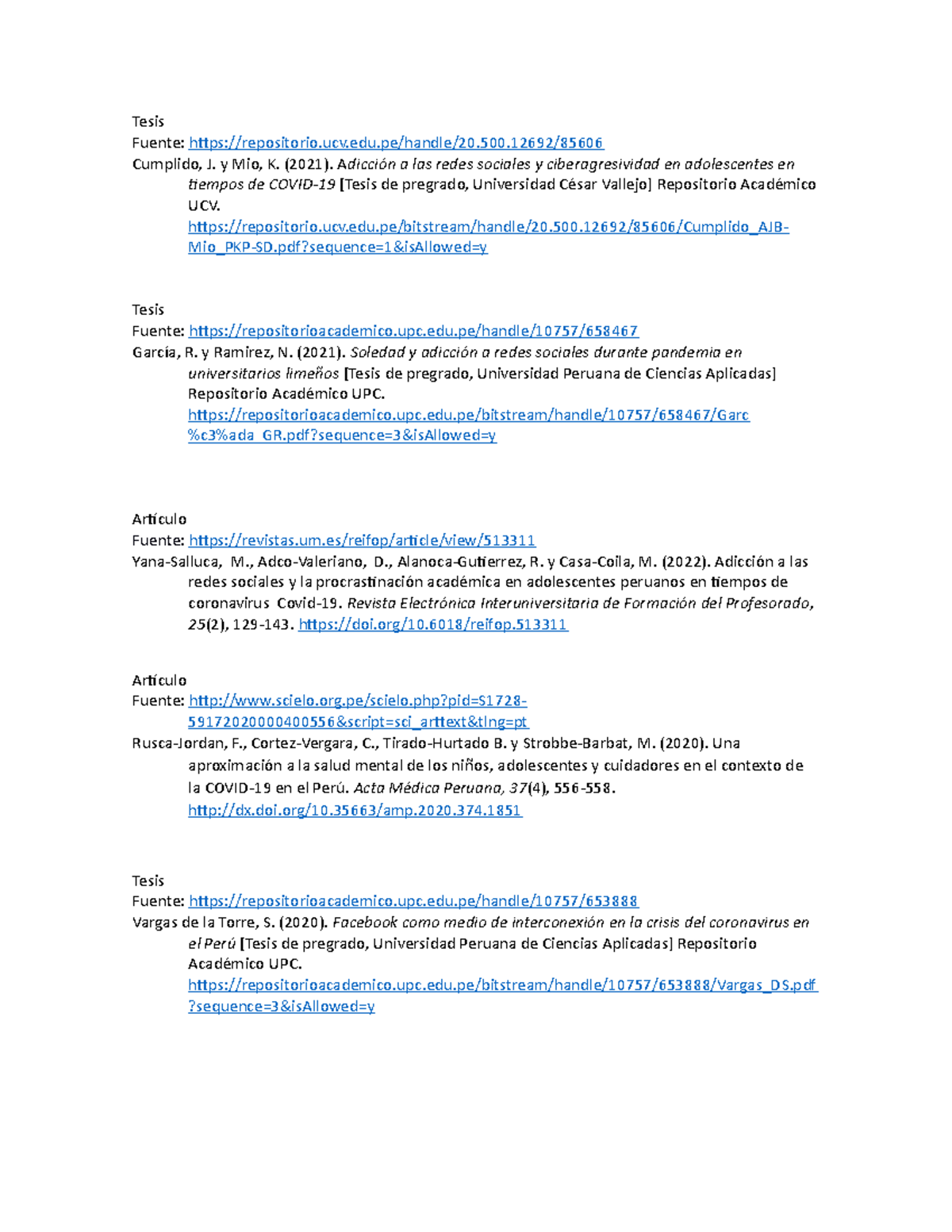 Referencia Fuente - Tesis Fuente: repositorio.ucv.edu/handle/20.500. ...