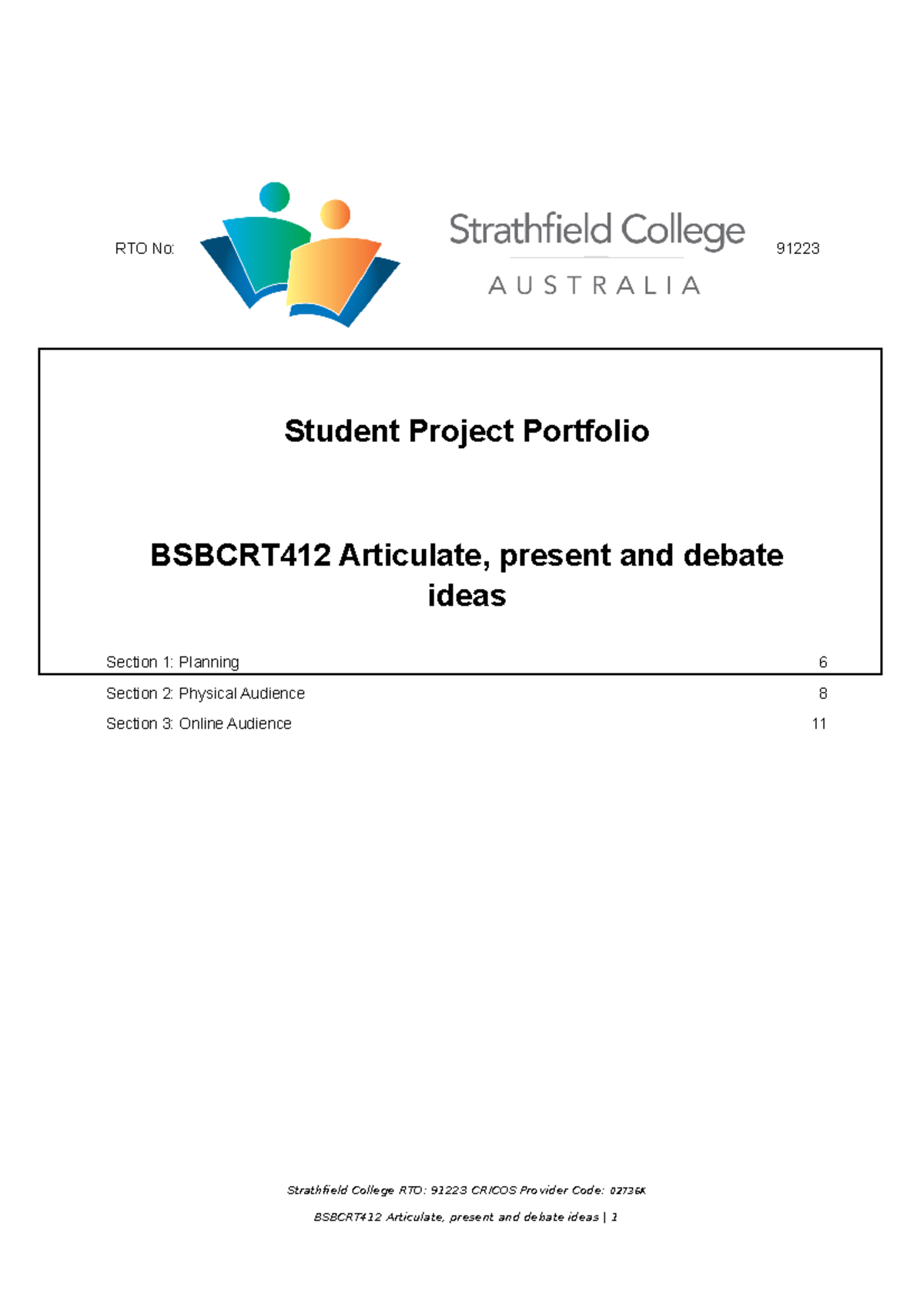 Bsbcrt 412 Project Portfolio - Celine Gicquello - RTO No: 91223 Student ...