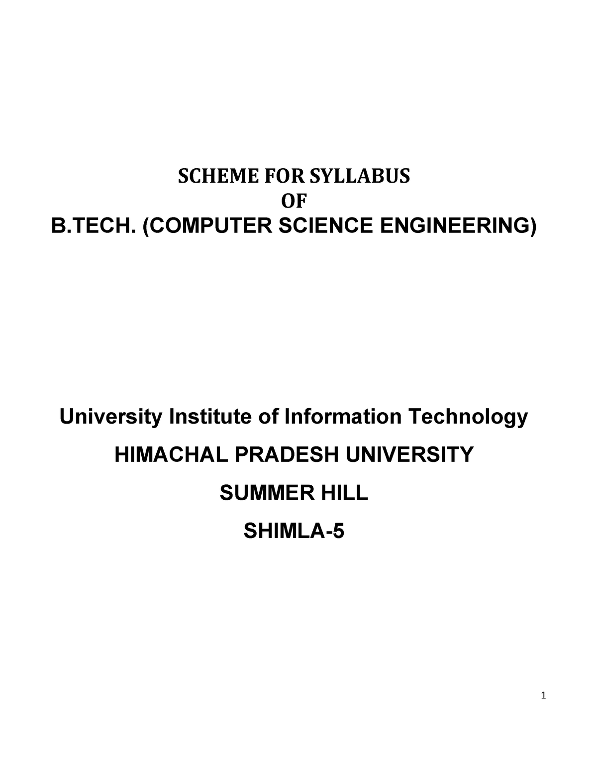 Btech Syllabus All Semesters - SCHEME FOR SYLLABUS OF B. (COMPUTER ...