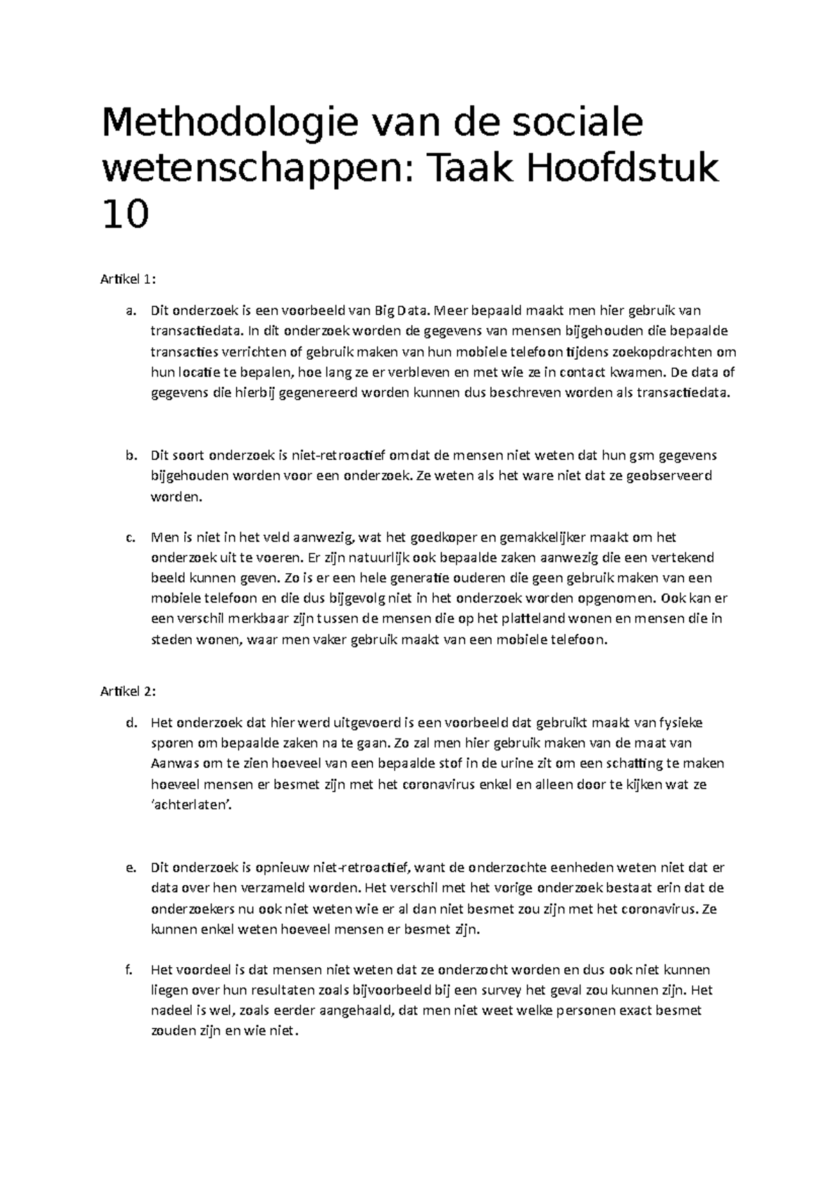 Methodologie Hoofdstuk 10 - Methodologie Van De Sociale Wetenschappen ...