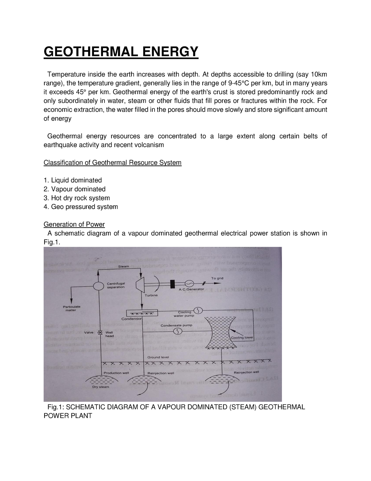 geothermal energy leaving cert essay