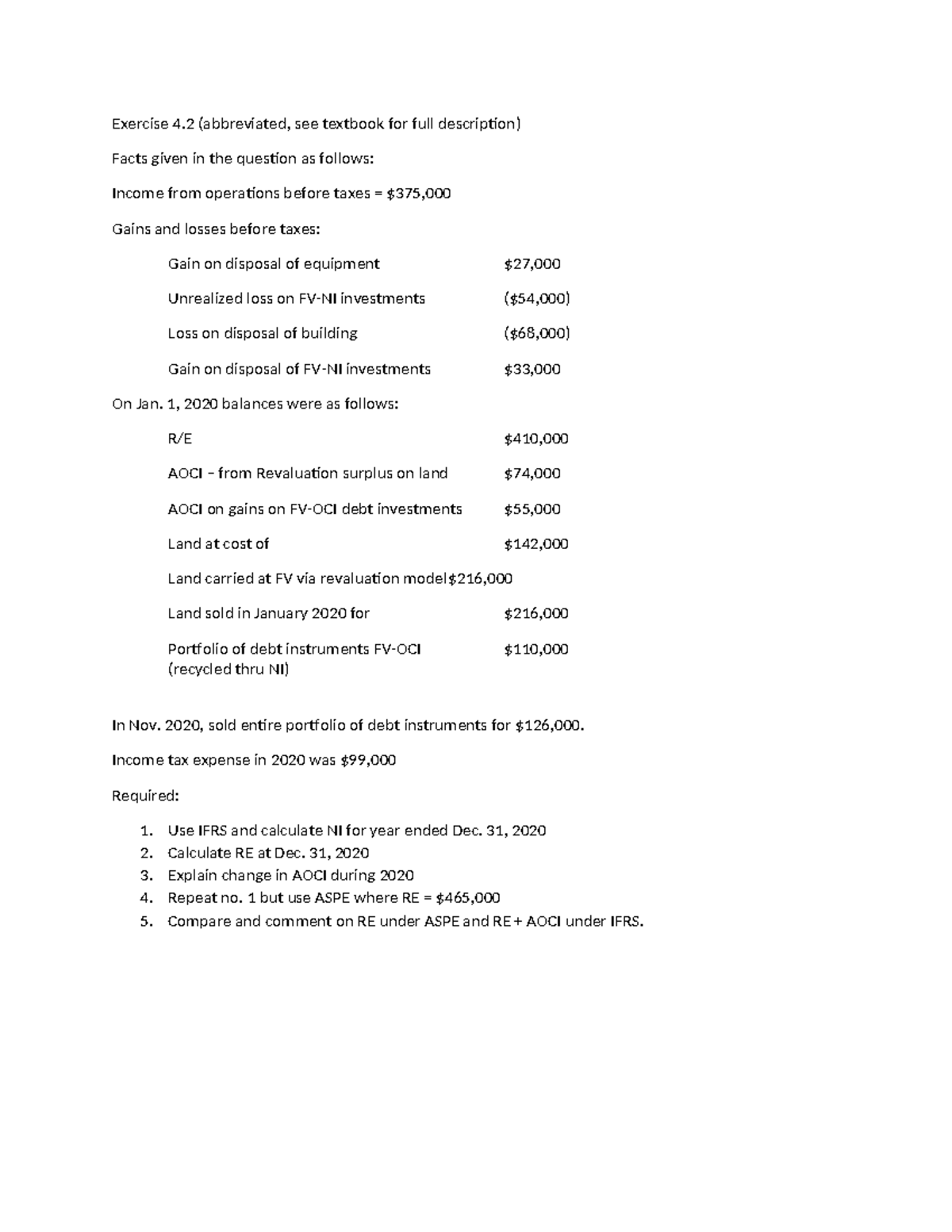 Exercise 4.2 with Solution - Exercise 4 (abbreviated, see textbook for ...