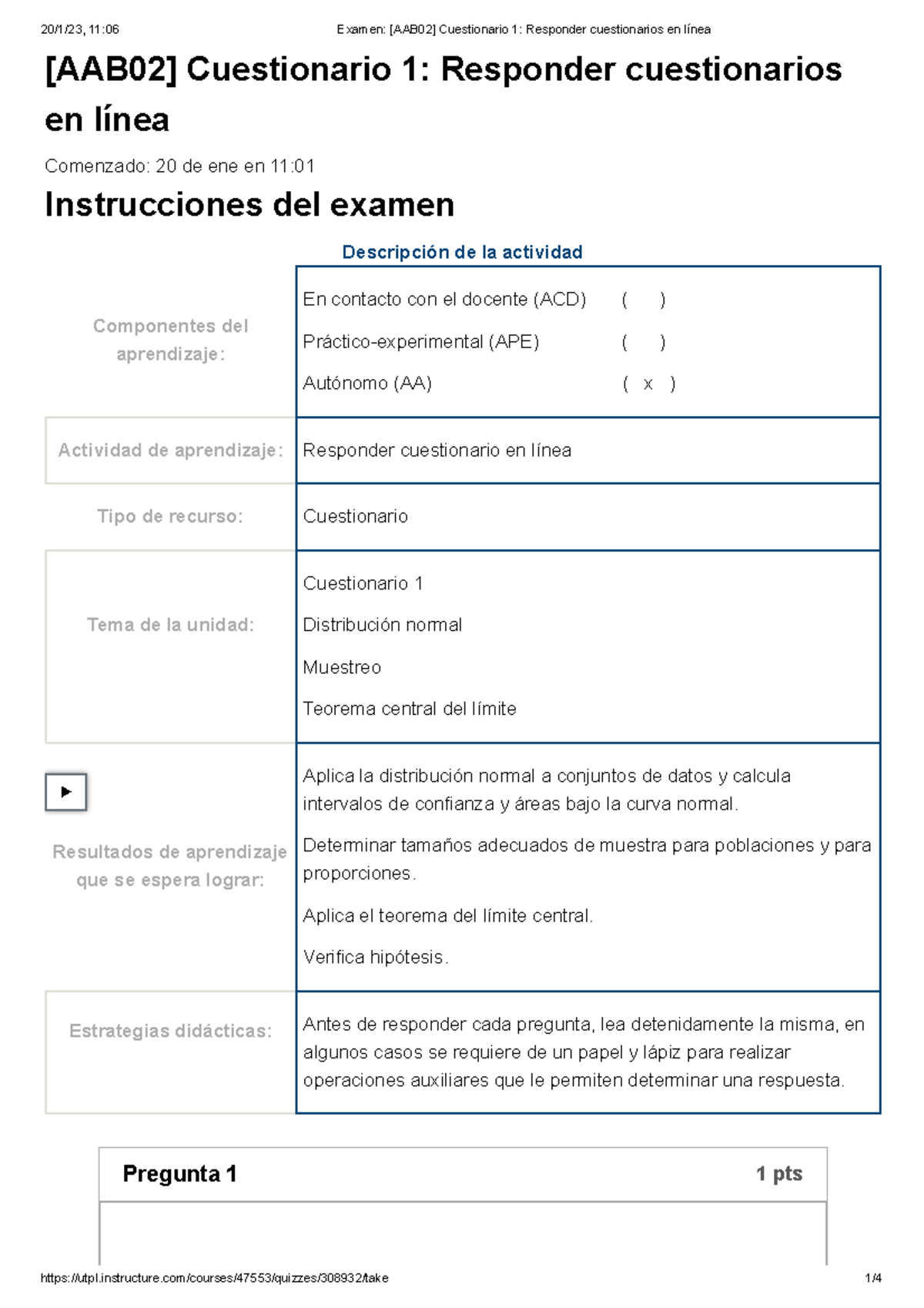 Examen [AAB02] Cuestionario 1 Responder Cuestionarios En Línea 2 10 ...