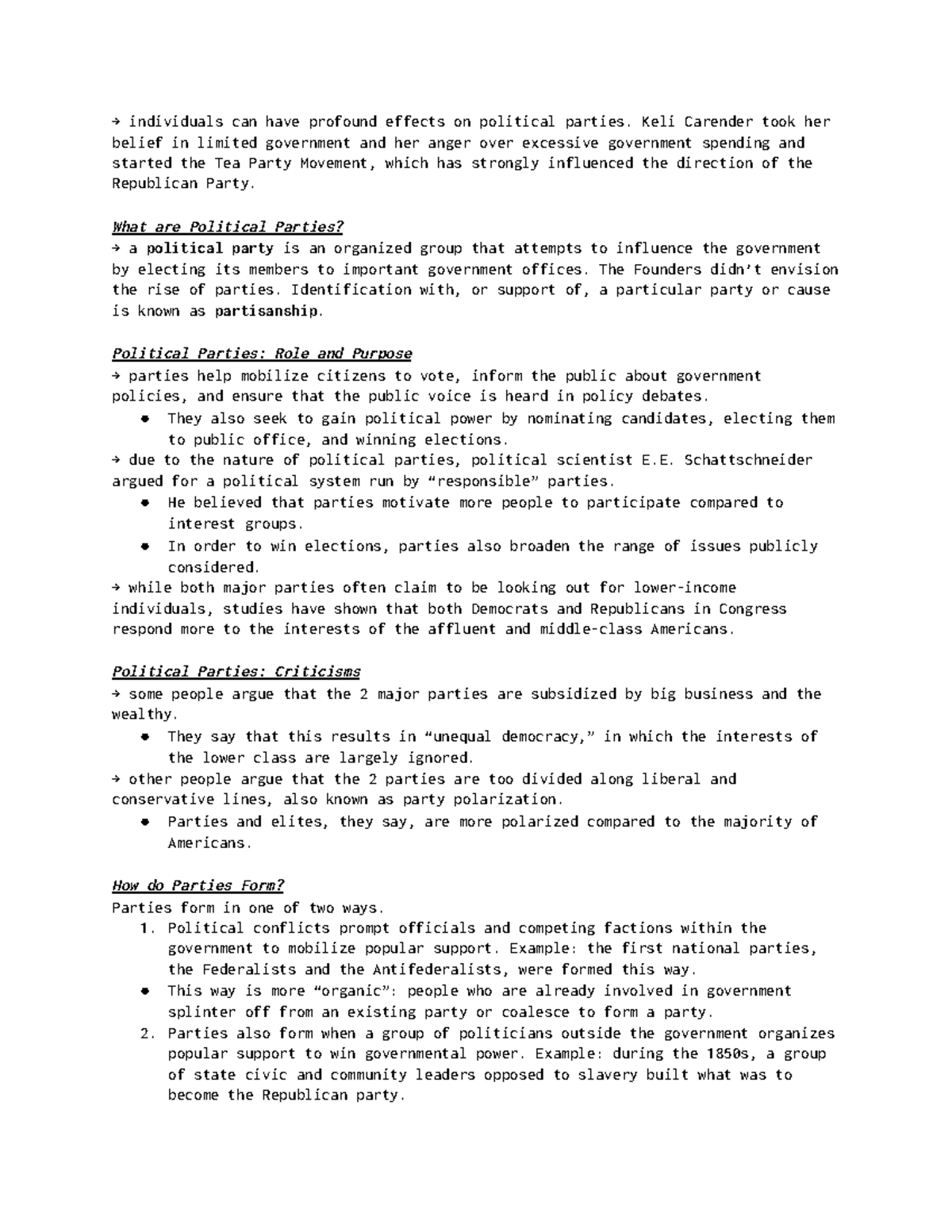 Chapter 9 Political Parties - → Individuals Can Have Profound Effects ...