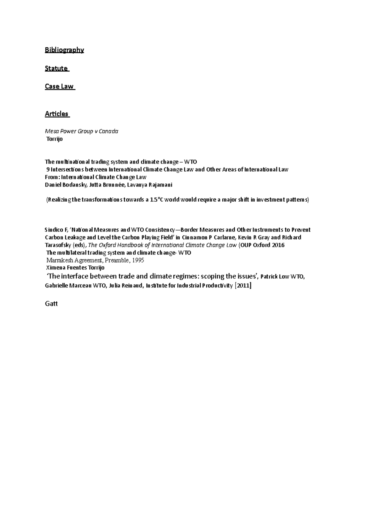 Bibliography - Bibliography Statute Case Law Articles Mesa Power Group ...
