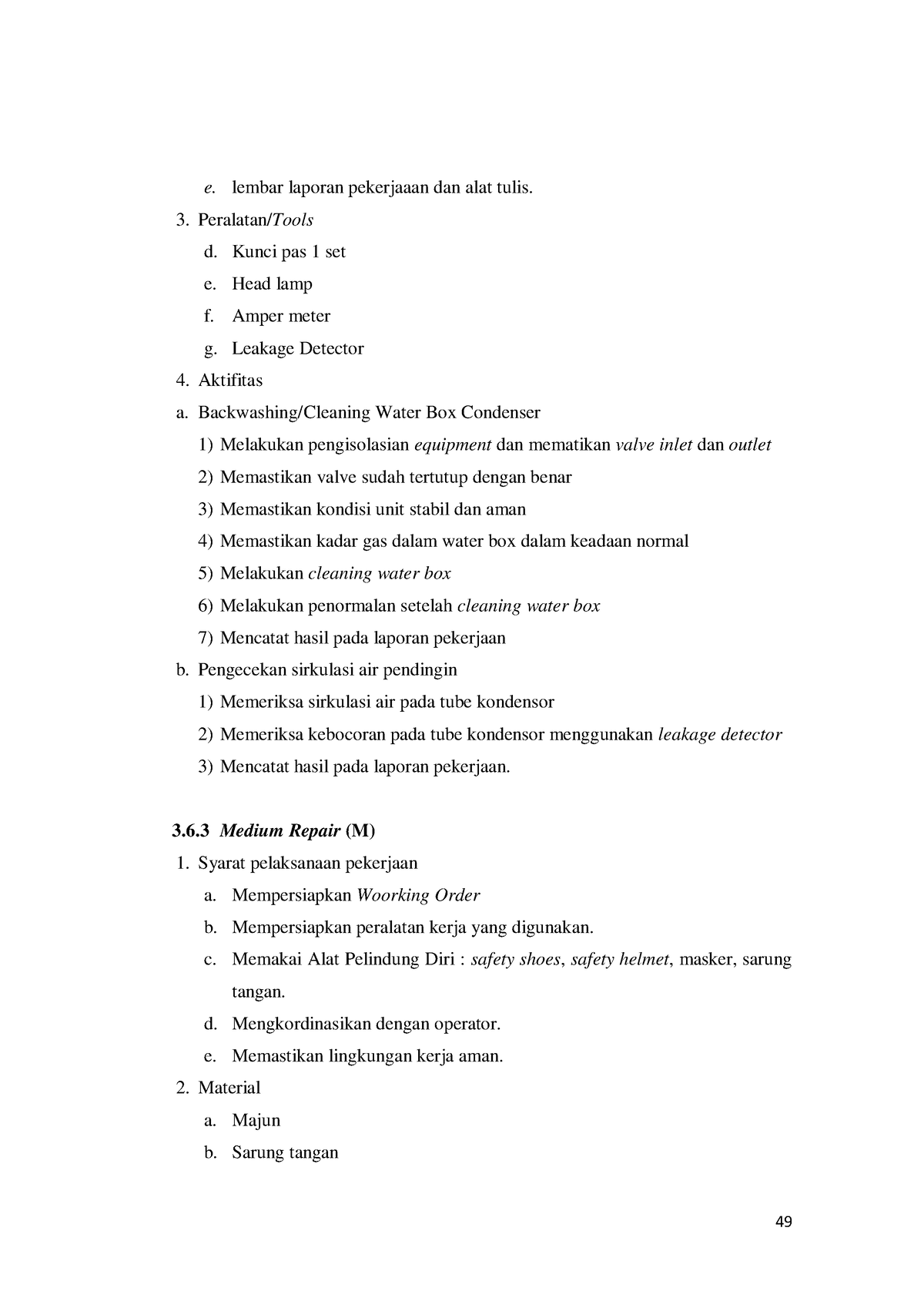 BAB-III - Notes - E. Lembar Laporan Pekerjaaan Dan Alat Tulis. 3 ...