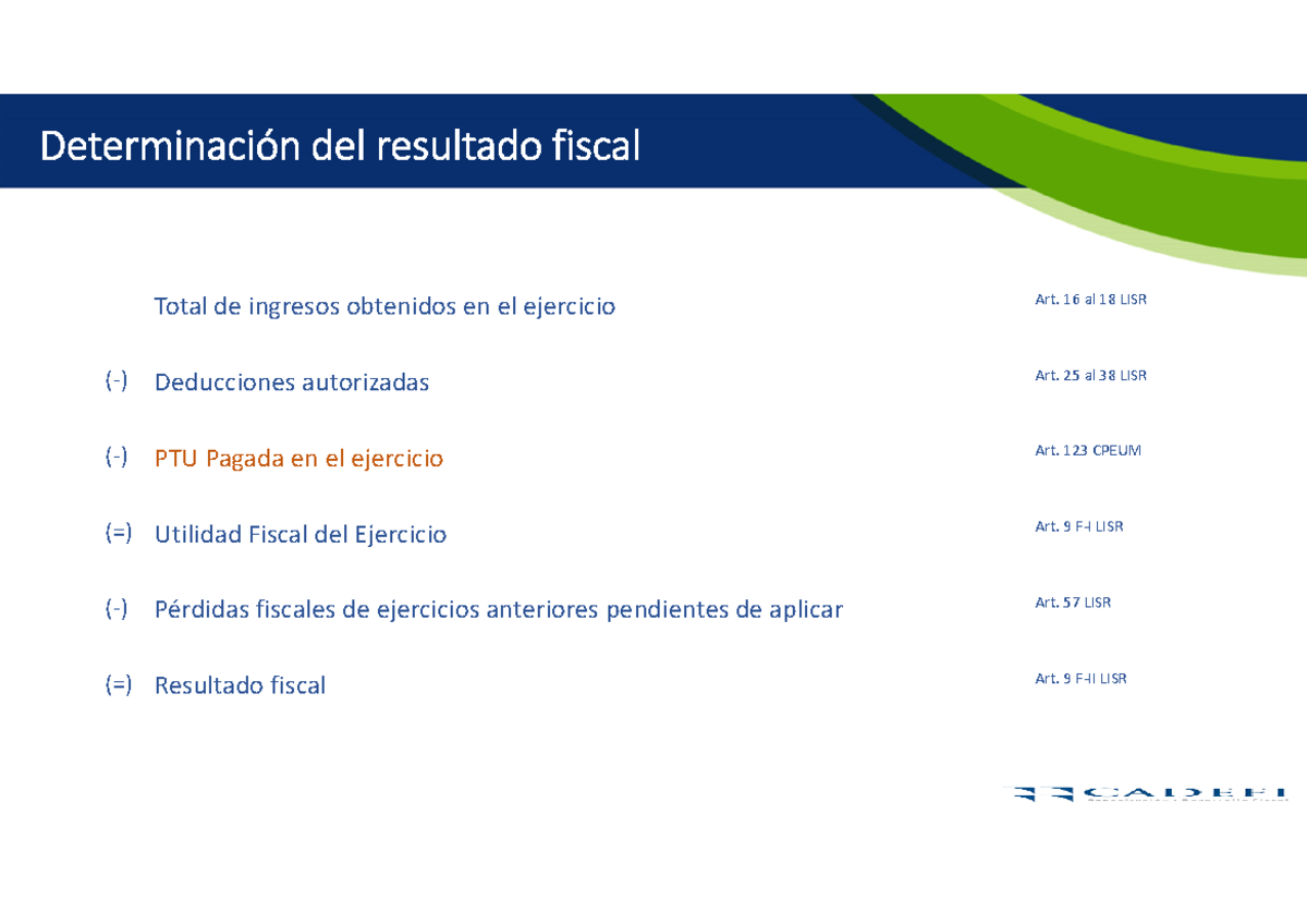 Sociedades Civiles Parte 8 - Determinación del resultado fiscal Total