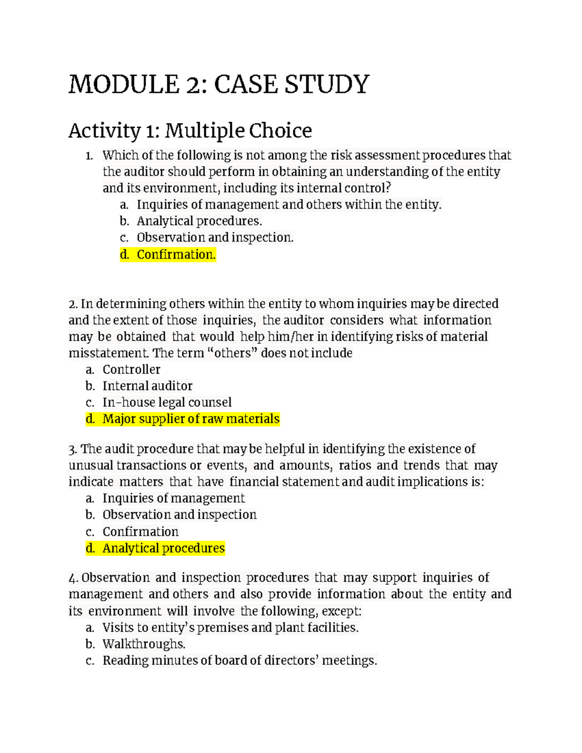 module 2 case study nutrition