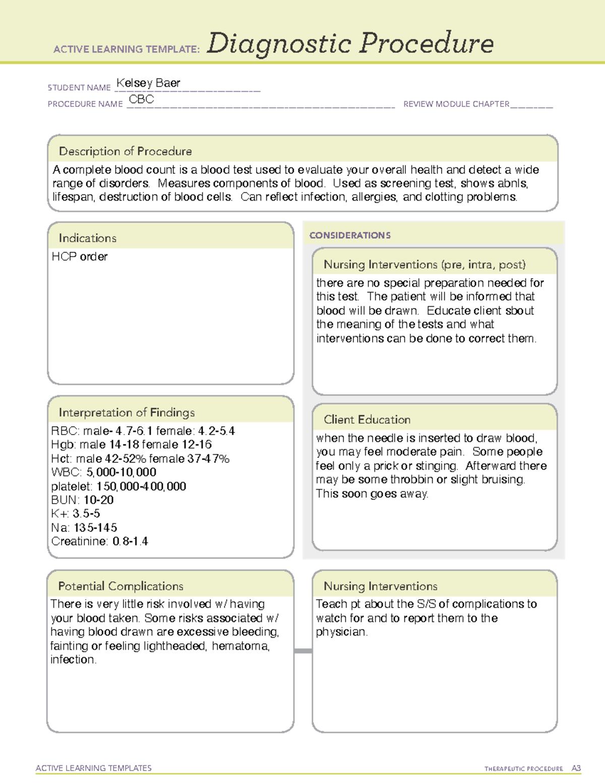 DP CBC - Summary of CBC panel - ACTIVE LEARNING TEMPLATES THERAPEUTIC ...