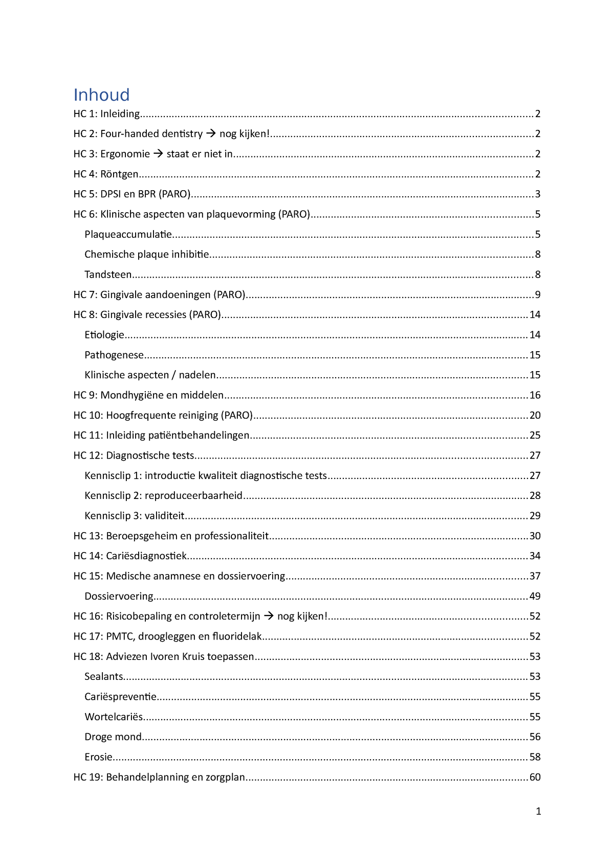 Integrale Zorg 1 ALLE HCs - Inhoud HC 1: - Studocu