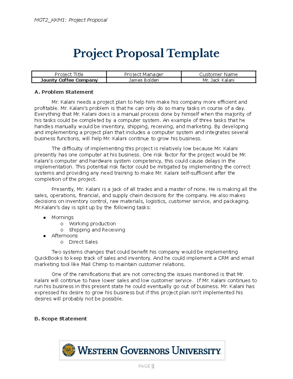 MGMT2 Task 1 reva.docx - Project Management Task - MGT2_KKM1: Project ...