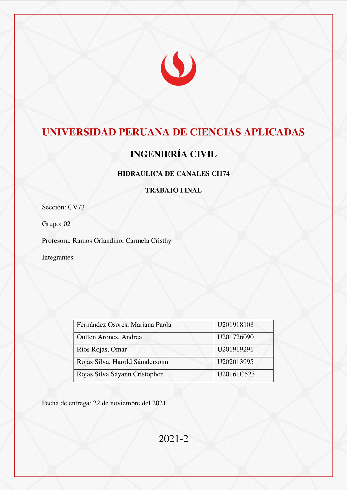 Trabajo Final Pasado - UNIVERSIDAD PERUANA DE CIENCIAS APLICADAS ...