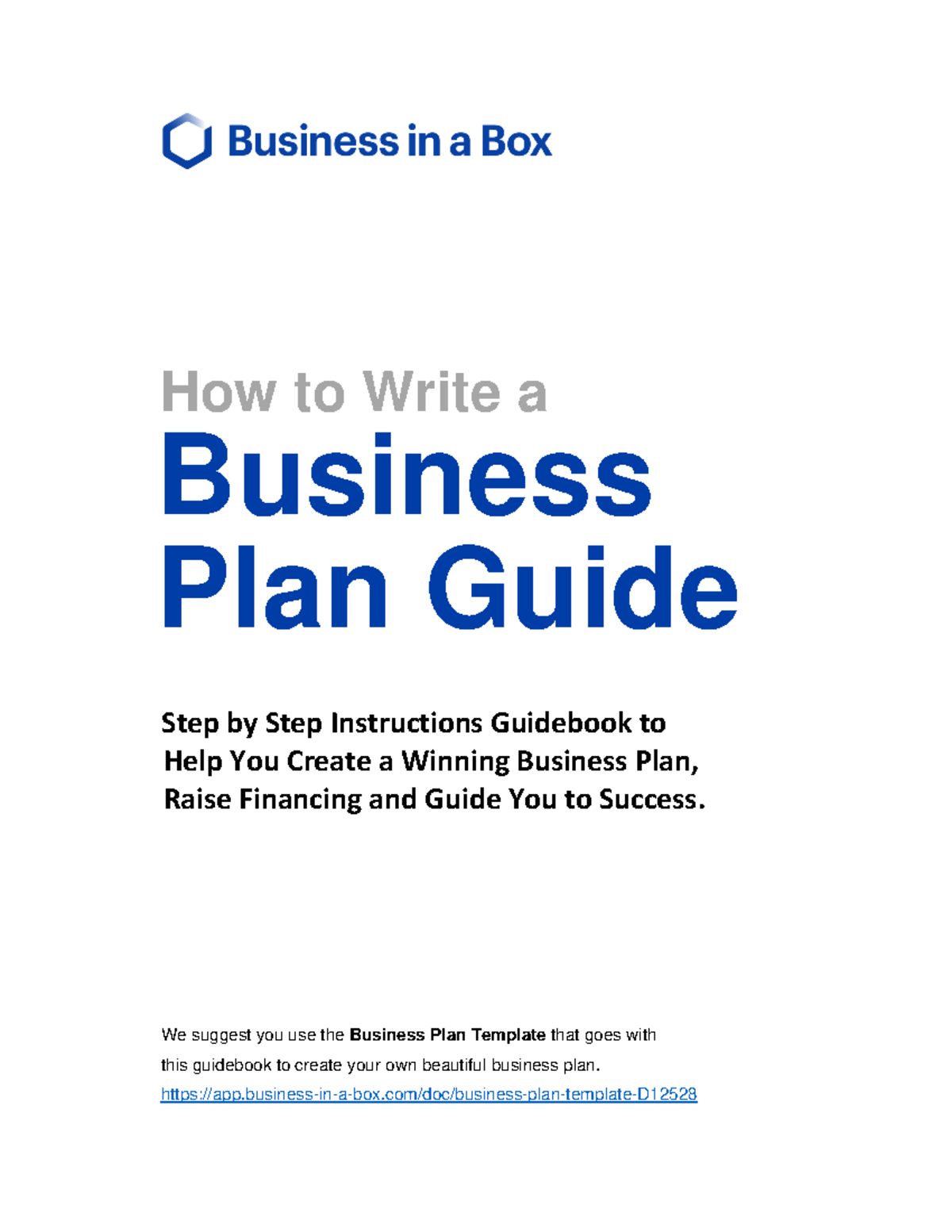 How to write a business plan guidebook D12532 - How to Write a Business ...