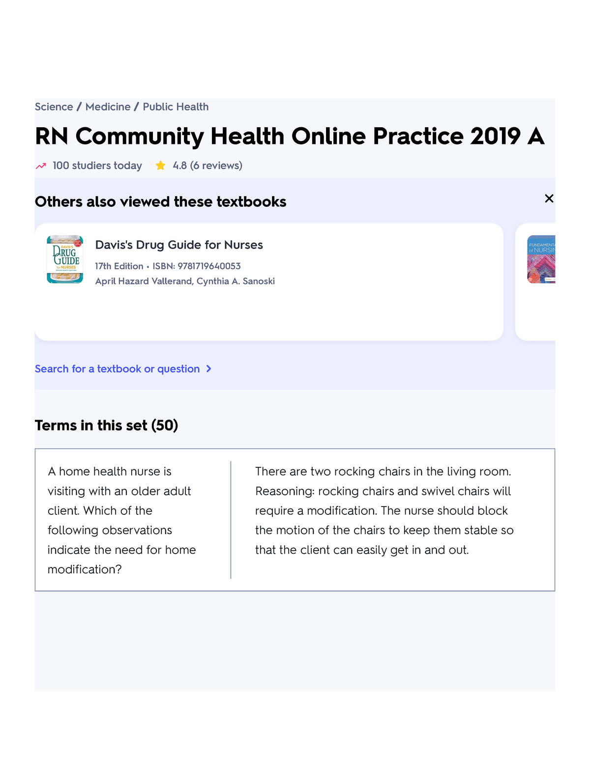 RN Community Health Online Practice 2019 A Flashcards Quizlet RN