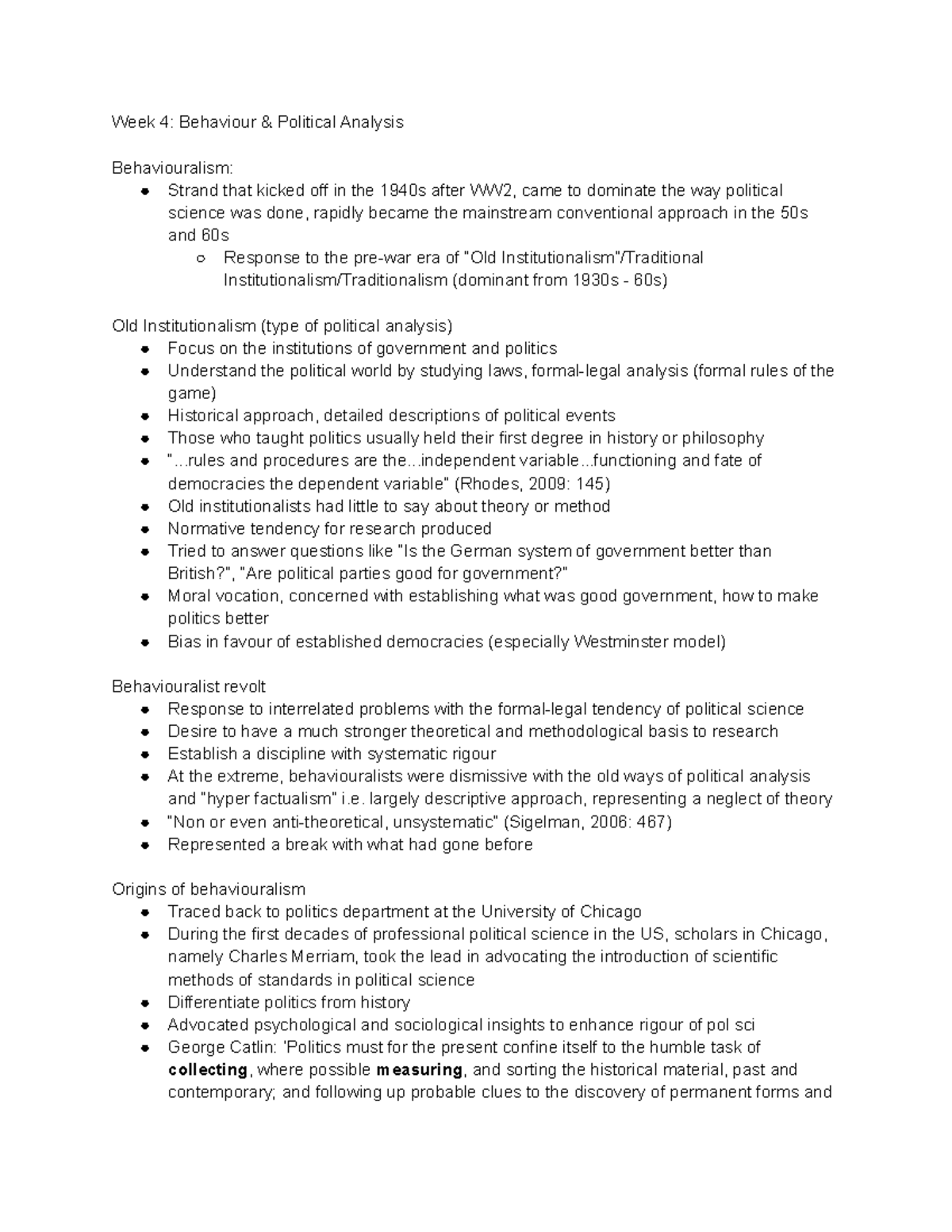 Week 04 - Behaviour in Political Analysis - Week 4: Behaviour ...