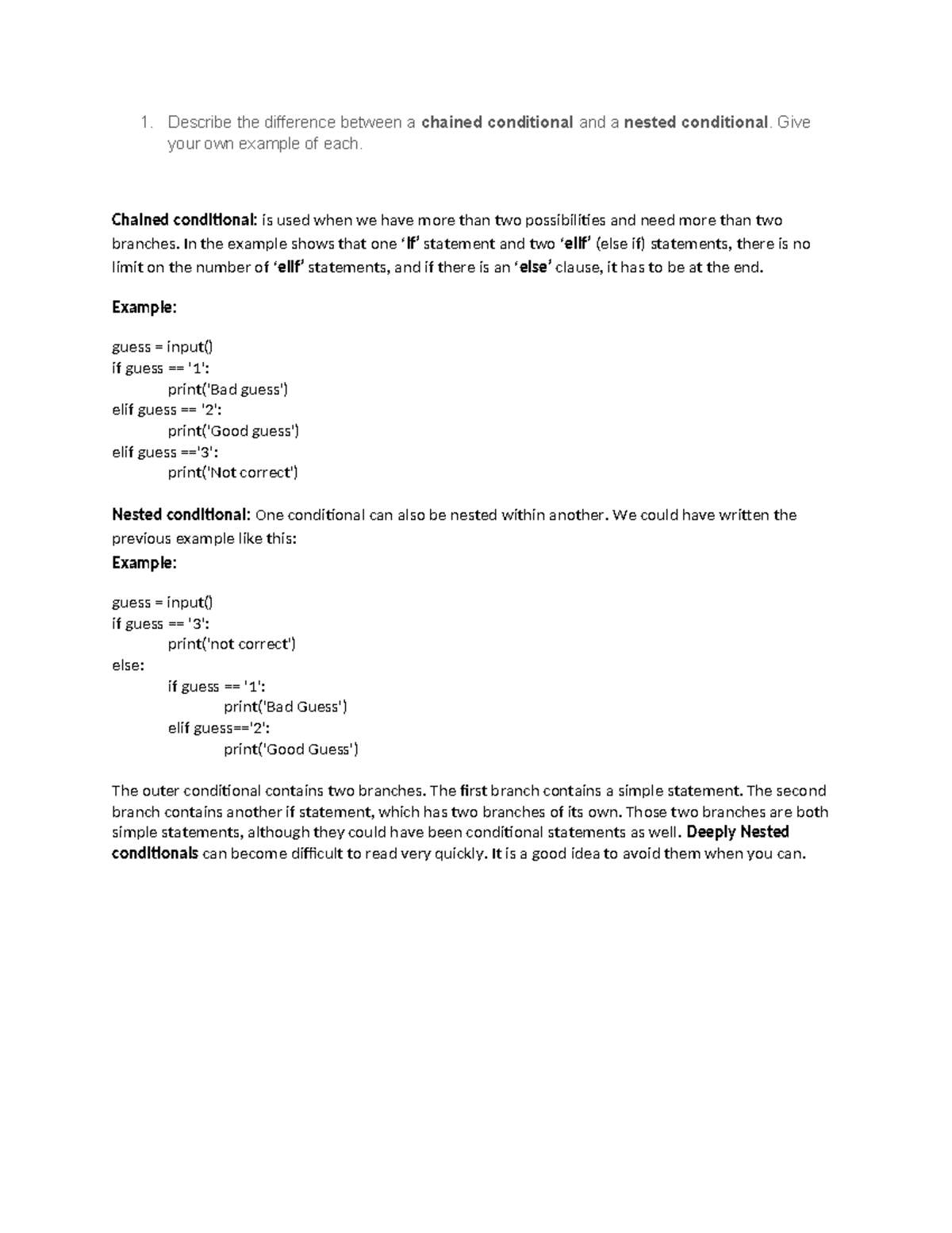 Discussion Forum Unit 3 - Describe the difference between a chained ...