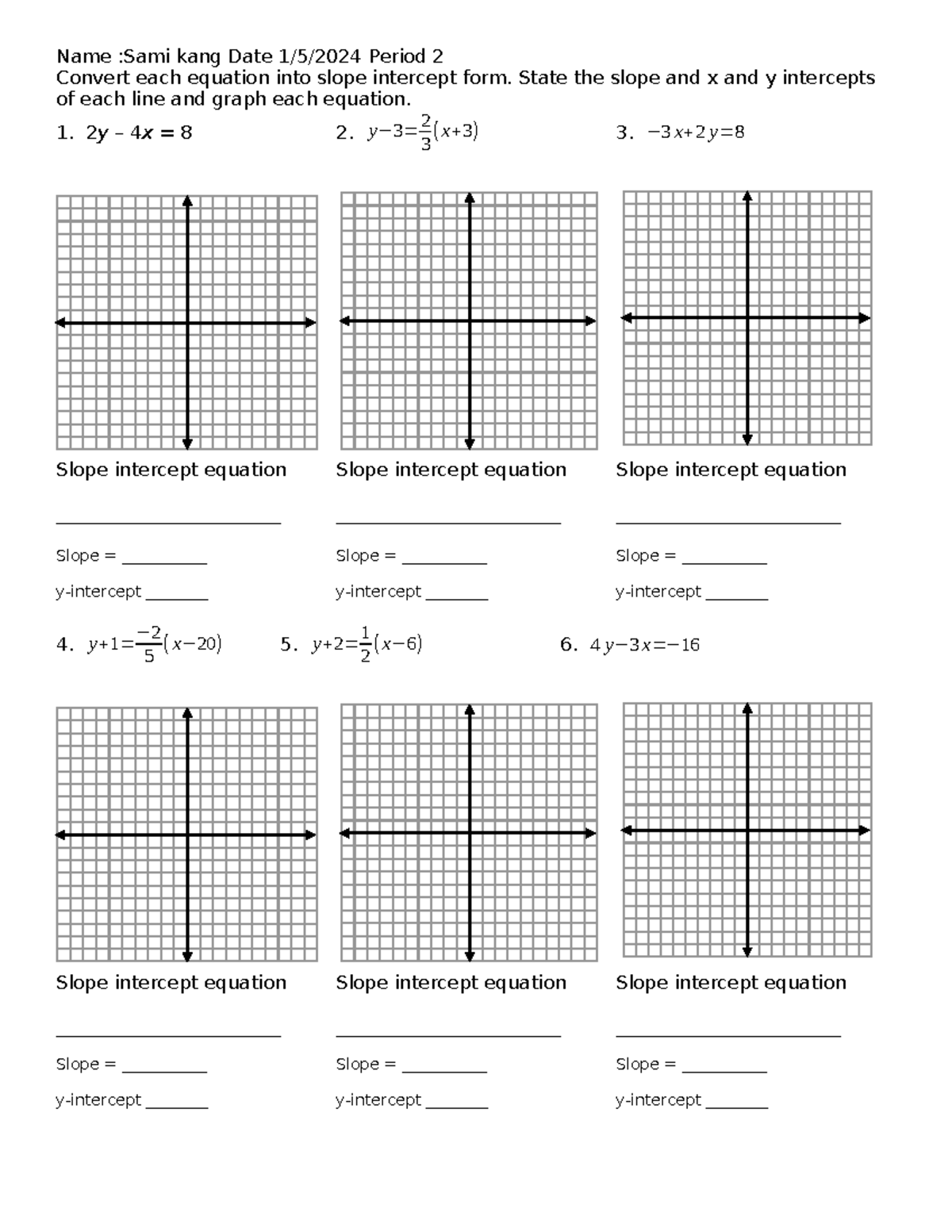 algebra 2 extra credit assignment