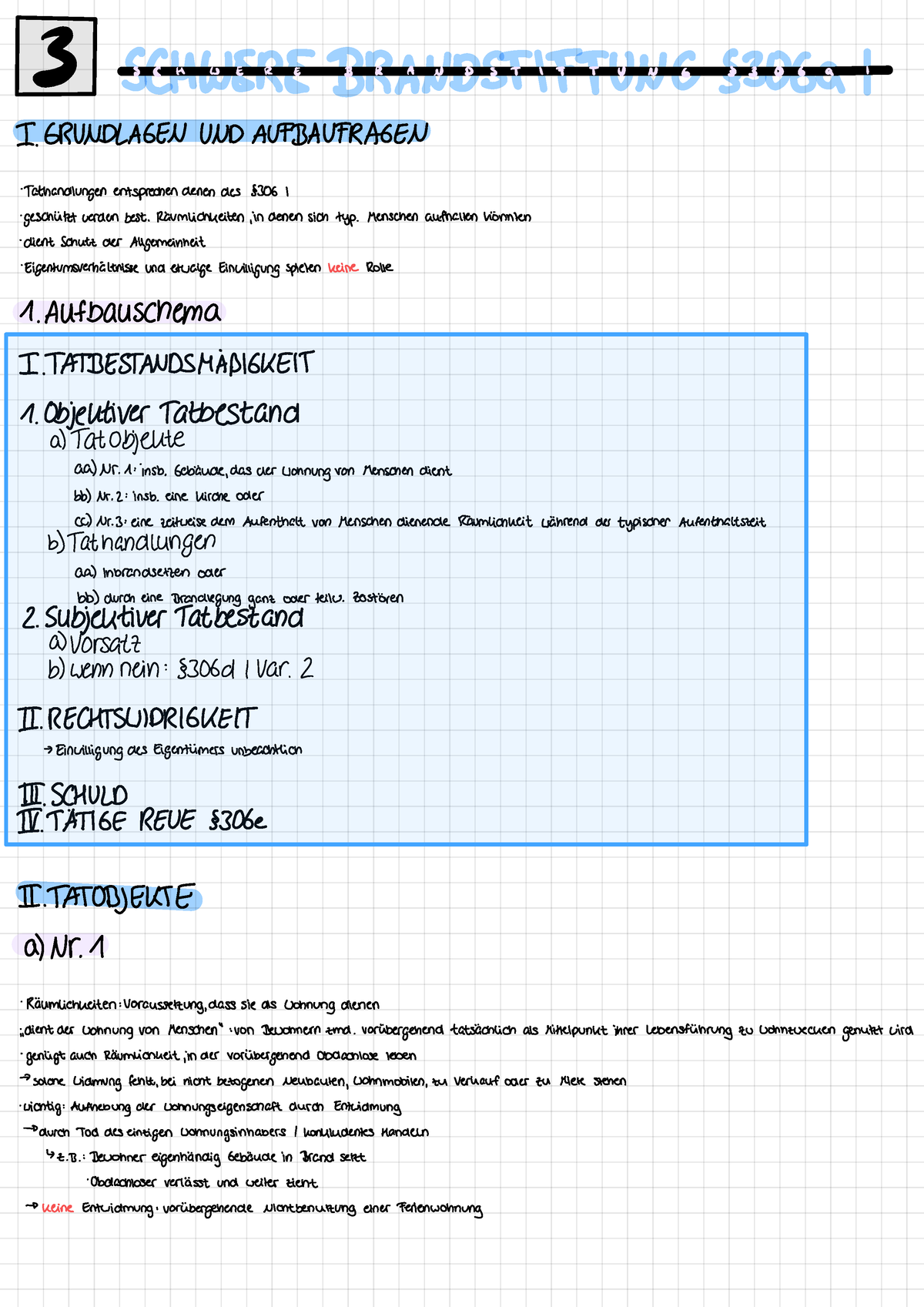 §3 Schwere Brandstiftung §306a I - } S ( H W E R E B R A N D S T I F T ...