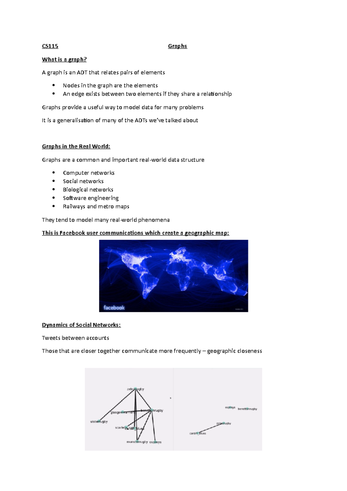 CS115 Topic 14 - Graphs - CS115 Graphs What is a graph? A graph is an ...