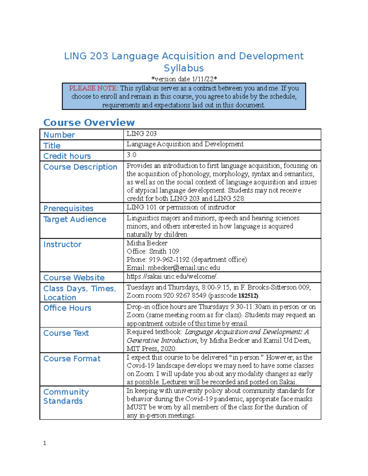 LING 203 syllabus spring 2022 - LING 203 Language Acquisition and ...